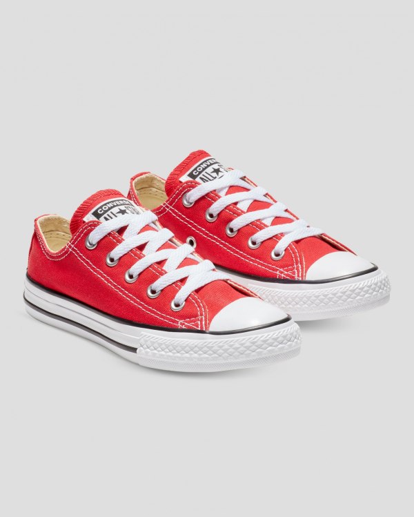 Converse Chuck Taylor All Star Rød Sko Danmark - Converse Lave Sneakers Børn - 21384UKSY